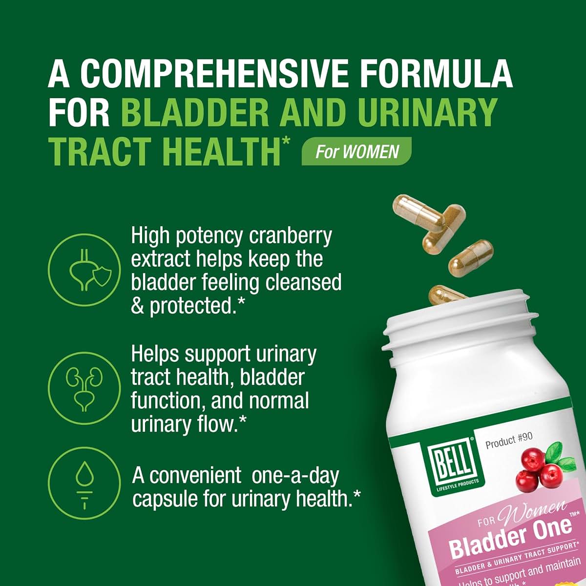 Bell Bladder One for Women – Bladder Control & Urinary Support, 60ct (photo 3)