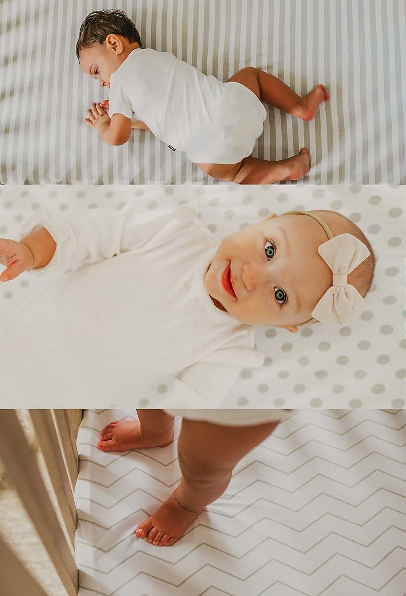 Nodnal Co. 3-Pack Fitted Bassinet Sheets, Universal Gray Cotton Set (photo 2)