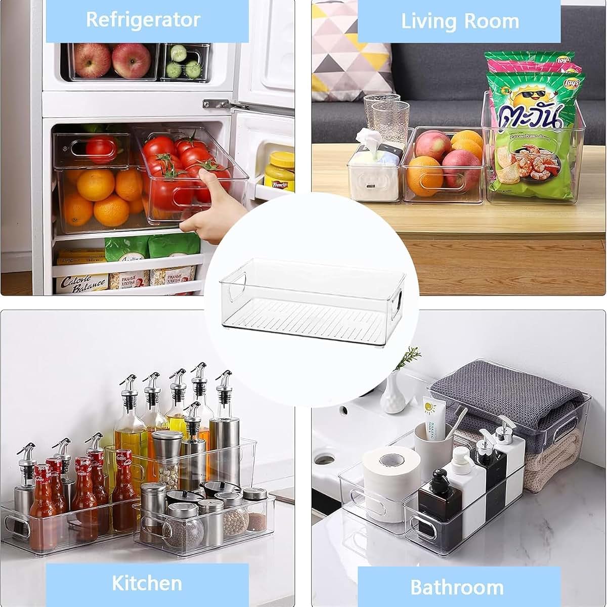 Kpptyty Baby Bottle Organizer, Clear Storage Bin For Nursery And Kitchen (photo 2)