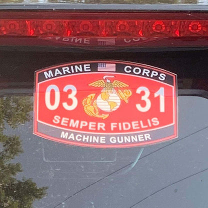 PatchOps Marine Corps MOS Wall and Car Decal, Removable Vinyl