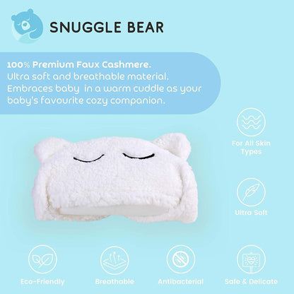 Snuggle Bear Baby Swaddle Blanket Wrap Cute Newborn Bear Onesie White (photo 2)