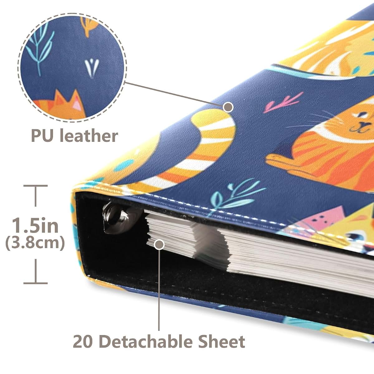 BabyOneStop Self-Adhesive Photo Album Binder With 3-Ring Design