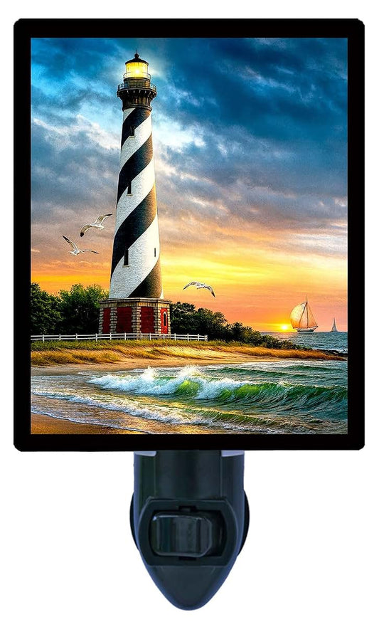 Night Light Designs Cape Hatteras Lighthouse Night Light With Rotating Plug