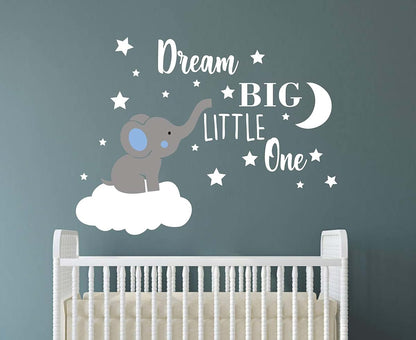 Elephant Wall Decal Set for Nursery and Kids Room Decor