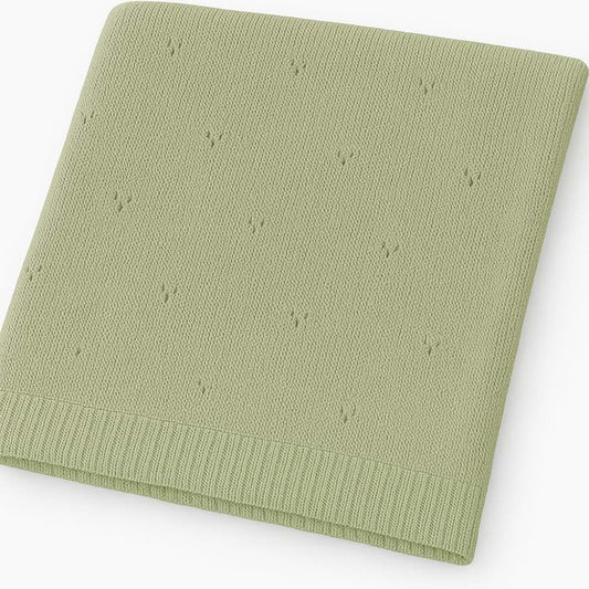 Noni Baby Knit Blanket Nursery Essentials Gifts for Newborn Baby Holiday Shower Gift Cotton Knit Stroller Cover Makes