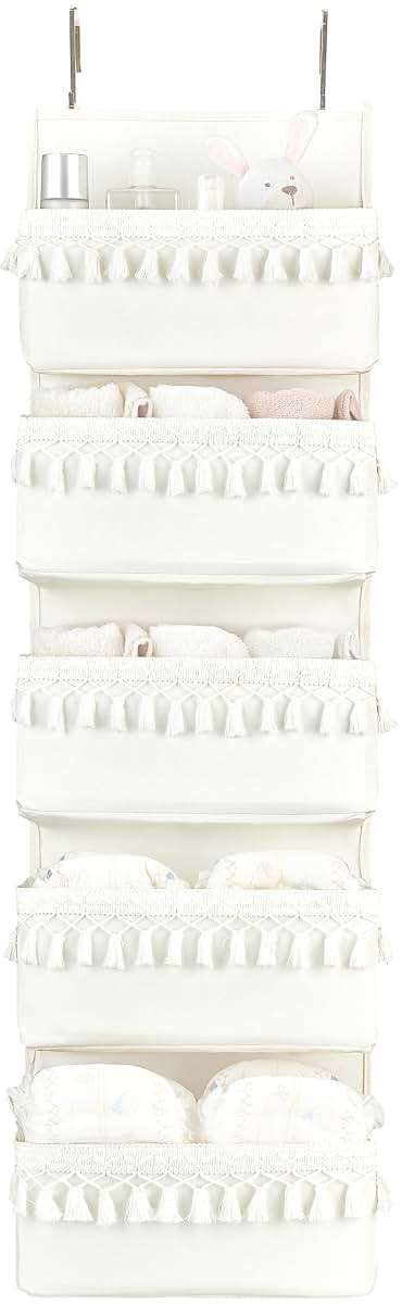 Dahey Over The Door Organizer for Storage in Nursery Bathroom