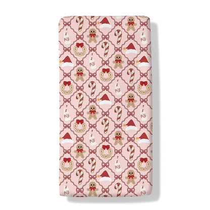 Cstdyfrv Christmas Santa Hat Fitted Crib Sheet