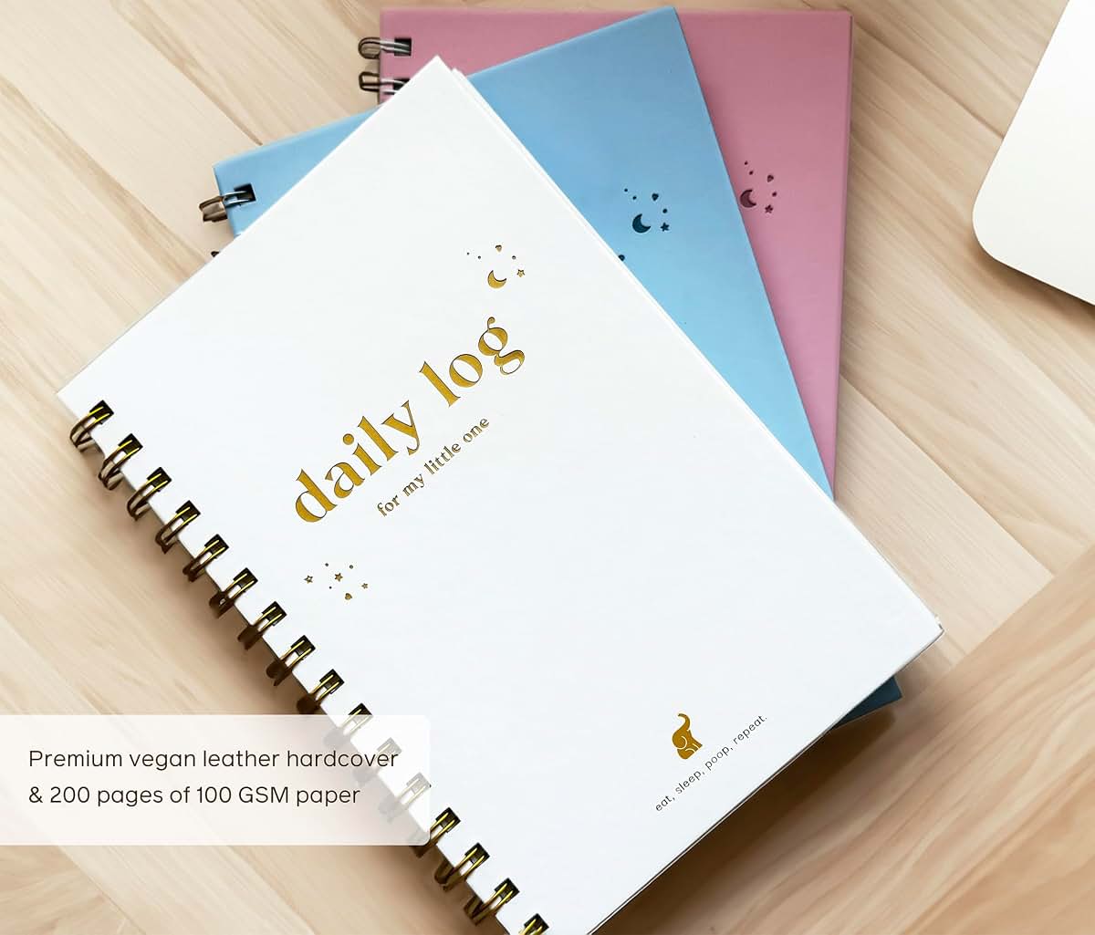 Bubbarino Baby Daily Log Book for Tracking Milestones and Routines