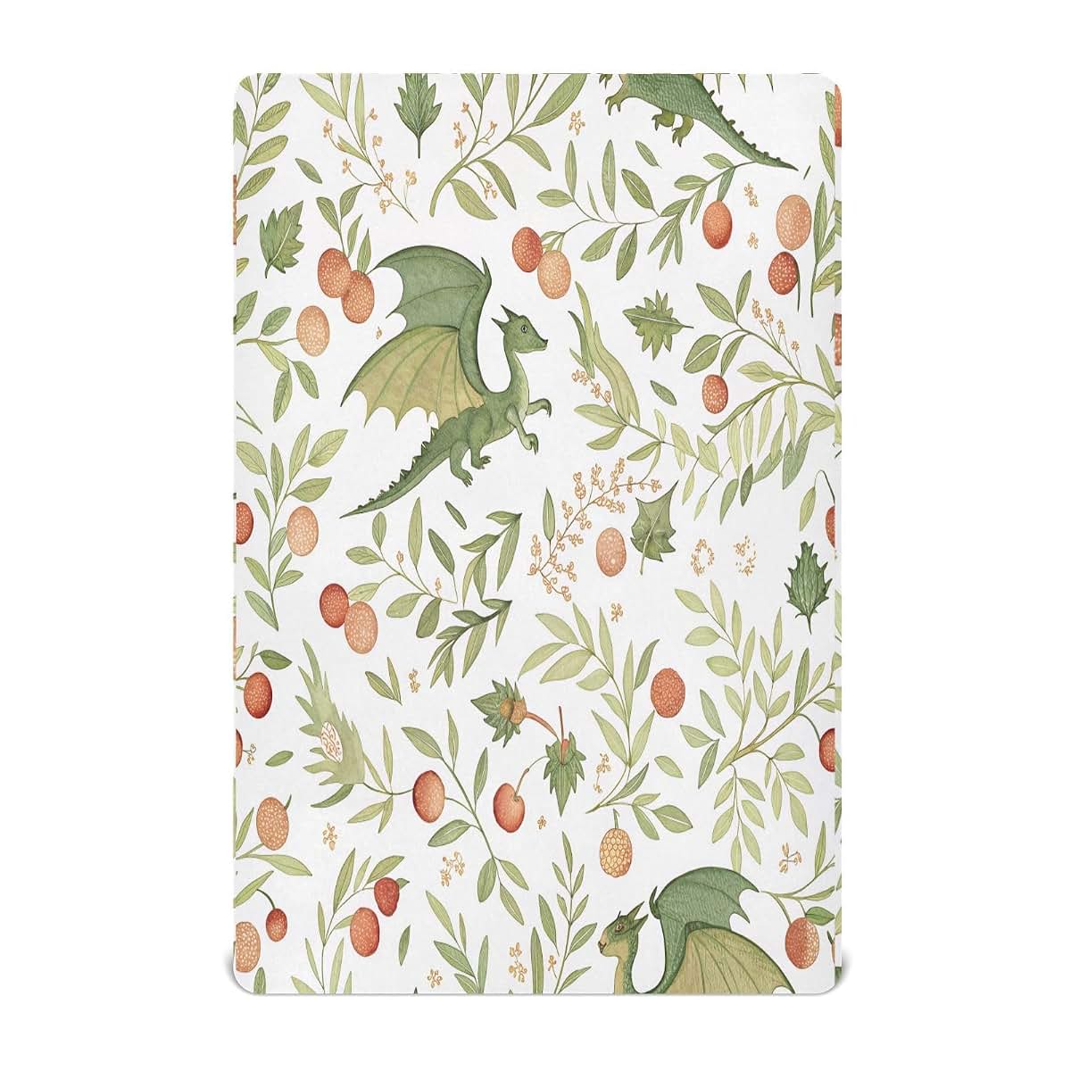FUGIDOG Fitted Playard Sheet, Mini Crib Sheet 39x27 Inch with Elastic Fit, Baby Dragon Print
