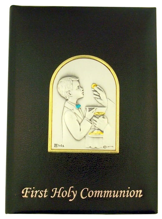 First Holy Communion Gifts Padded Leatherette Missal with Boy Image