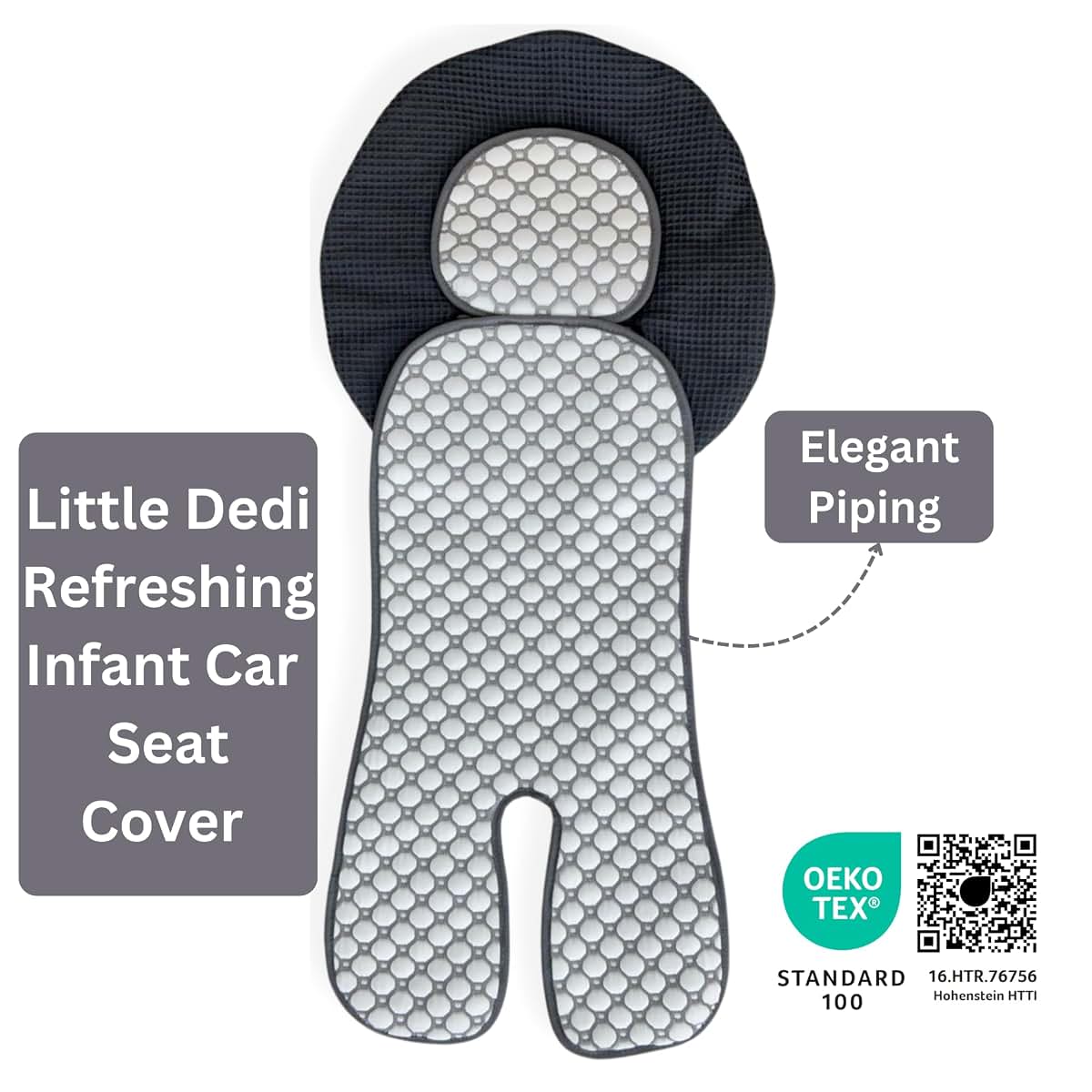 Little Dedi Iceberg Car Seat Liner - 4D Iceberg Fabric, Quick-Dry, Universal Fit, Oeko-Tex Certified, Refreshing (photo 2)