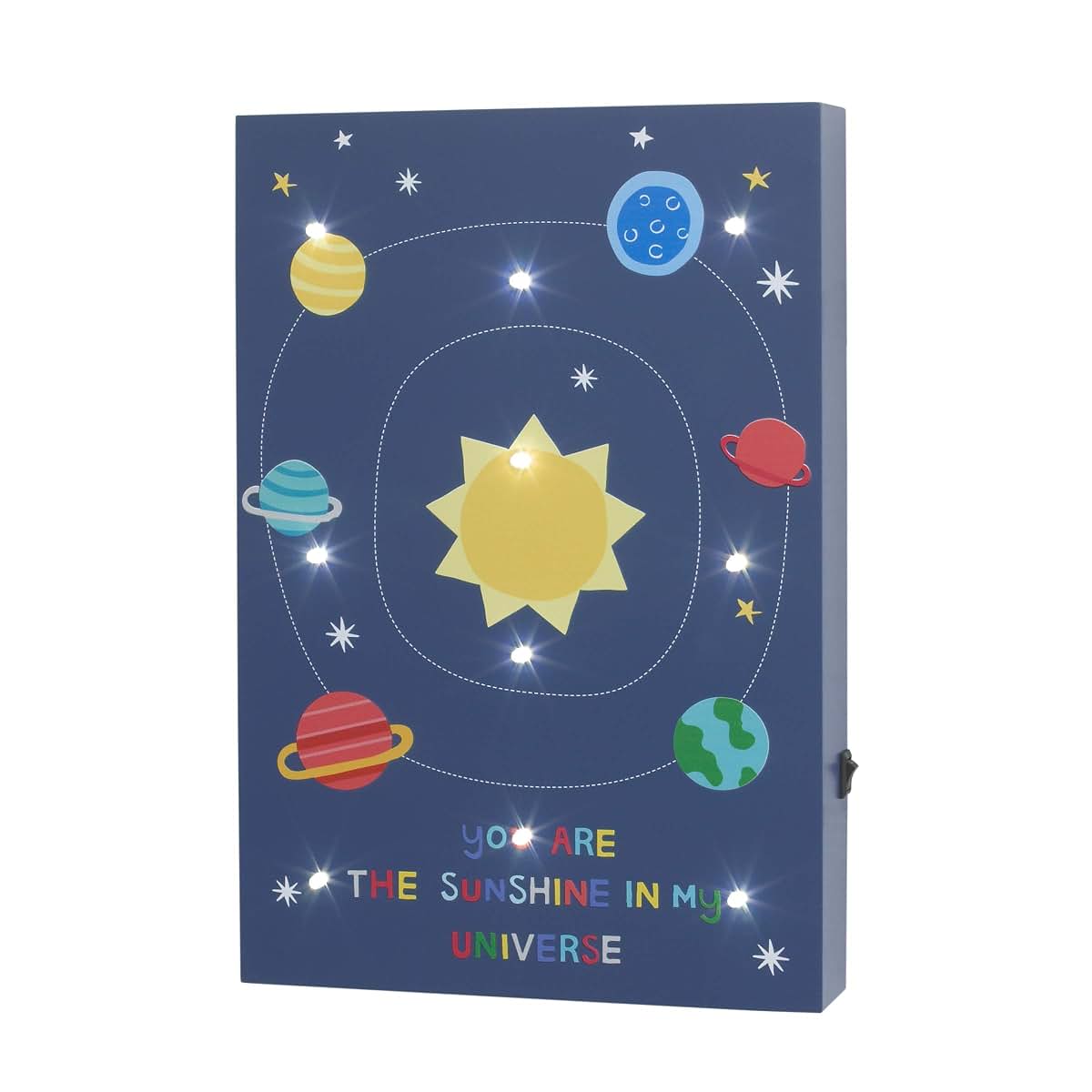 NoJo Solar System LED Lighted Wall Art, 8x12 Inch