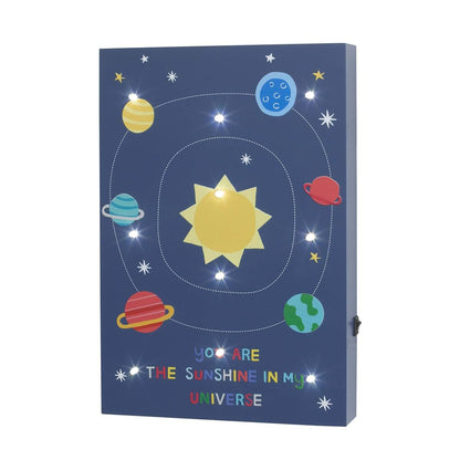 NoJo Solar System LED Lighted Wall Art, 8x12 Inch