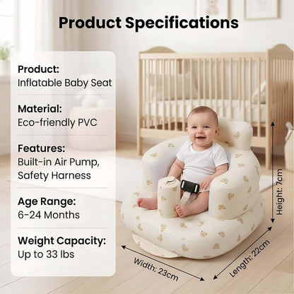 Inflatable Baby Seat with Built-in Air Pump Sit Me Up Floor Chair