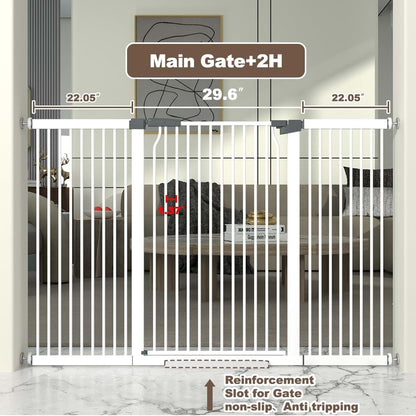Extra Tall and Wide Metal Pet Gate for Doorway
