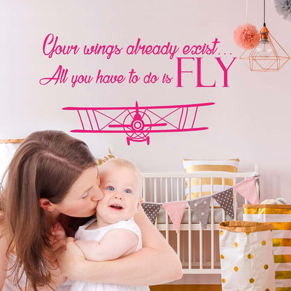 e-Graphic Design Inc Airplane Series Baby Boy Mural Wall Decal Sticker