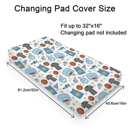 Hwmmbh Basketball Fitted Changing Pad Cover
