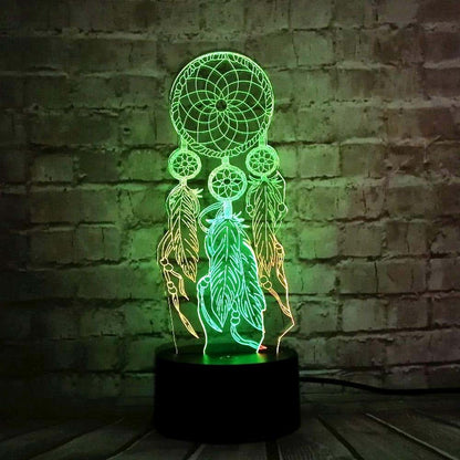 Jinnwell 3D Windbell Night Light Lamp Illusion Night Light 7 Color Changing Touch Switch Table Desk Decoration Lamps (photo 3)