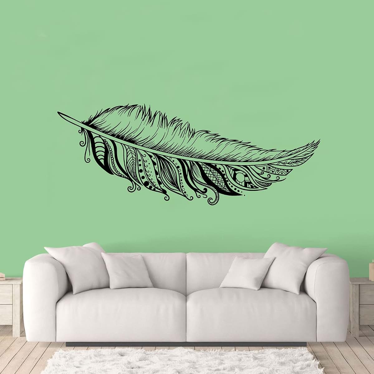 DS Inspirational Decals Bird Feather Decoration Multiple Decorative Patterns Design 12" x 30" Vinyl Adhesive Kids
