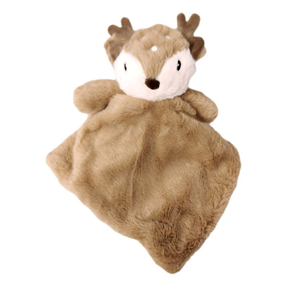 Linzy Toys Plush Deer Fawn Baby Lovey Security Blanket with Rattle, 14 Inch