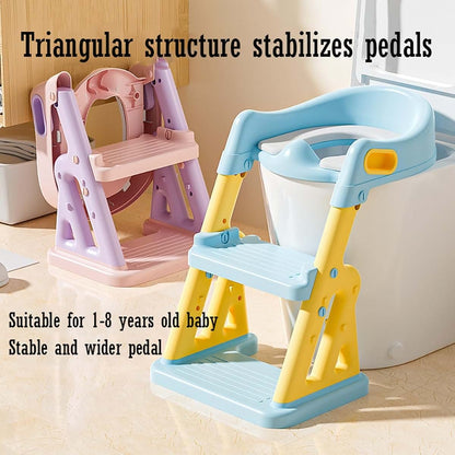 Kteli 2-in-1 Potty Training Seat and Toddler Step Stool in Pink (photo 2)