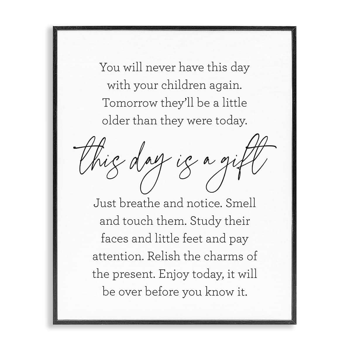 Stupell Industries Heartwarming Parenthood Quote 16 X 20 Inch Framed Giclée Print Ready To Hang