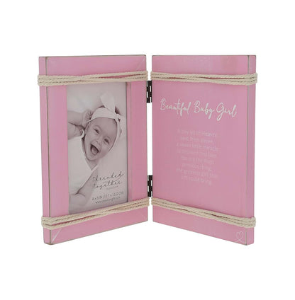 Pavilion Gift Company - Baby Girl - 4" x 6" Vertical Picture Photo Frame Baby Shower Sprinkle Gift Memories Nursery
