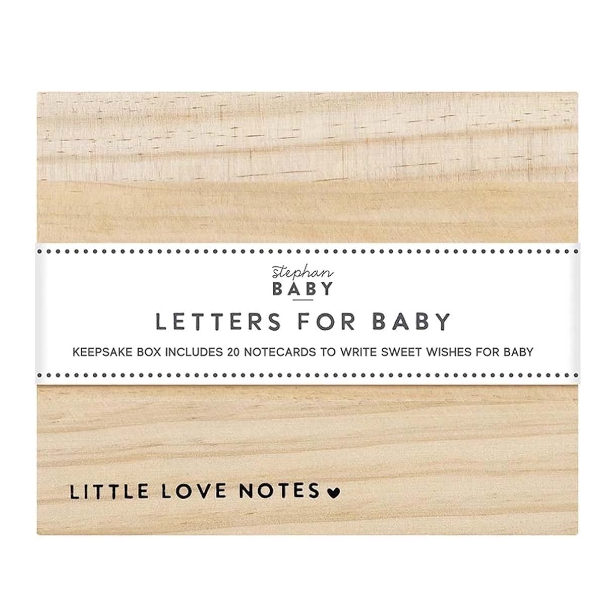 Stephan Baby Keepsake Box Little Love Notes Pine Wood Memory Case