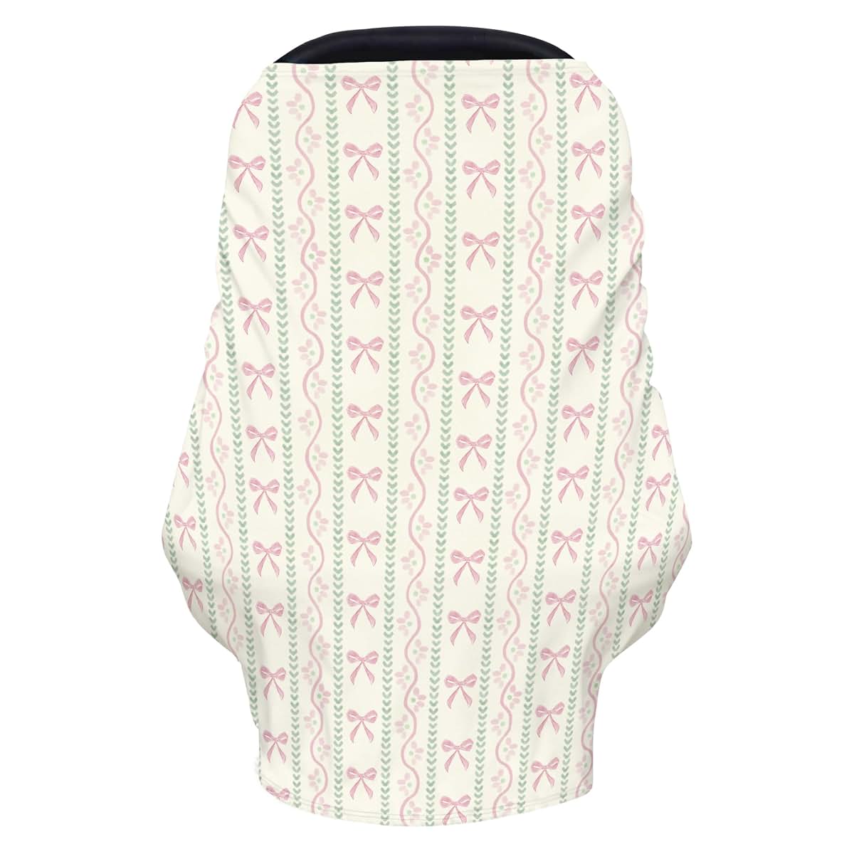 Cstdyfrv Pink Bows Boho Floral Multi-Use Baby Car Seat Cover