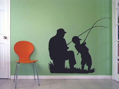 All Things Valuable Family Dad Fishing Pole Lake Wall Sticker