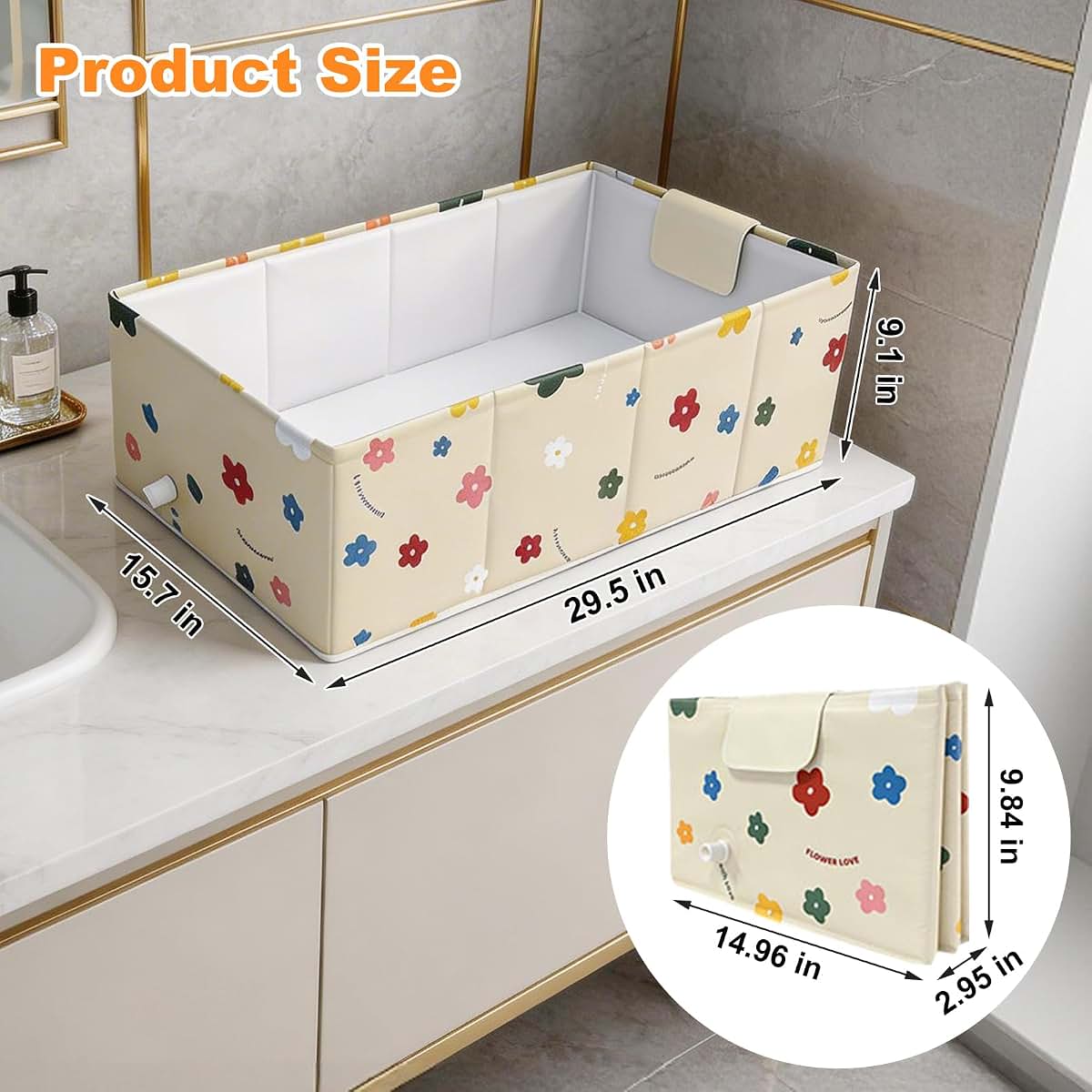 Cobopanda Foldable Baby Bathtub with Padded Bottom