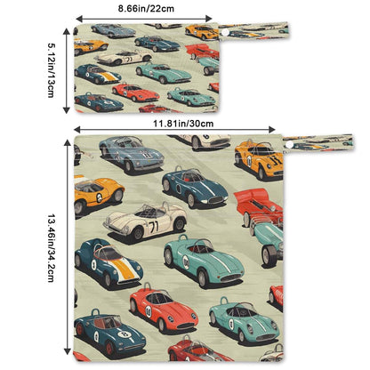 YPPAHHHH Wet Dry Bags Cool Race Cars Pattern 2 Pack