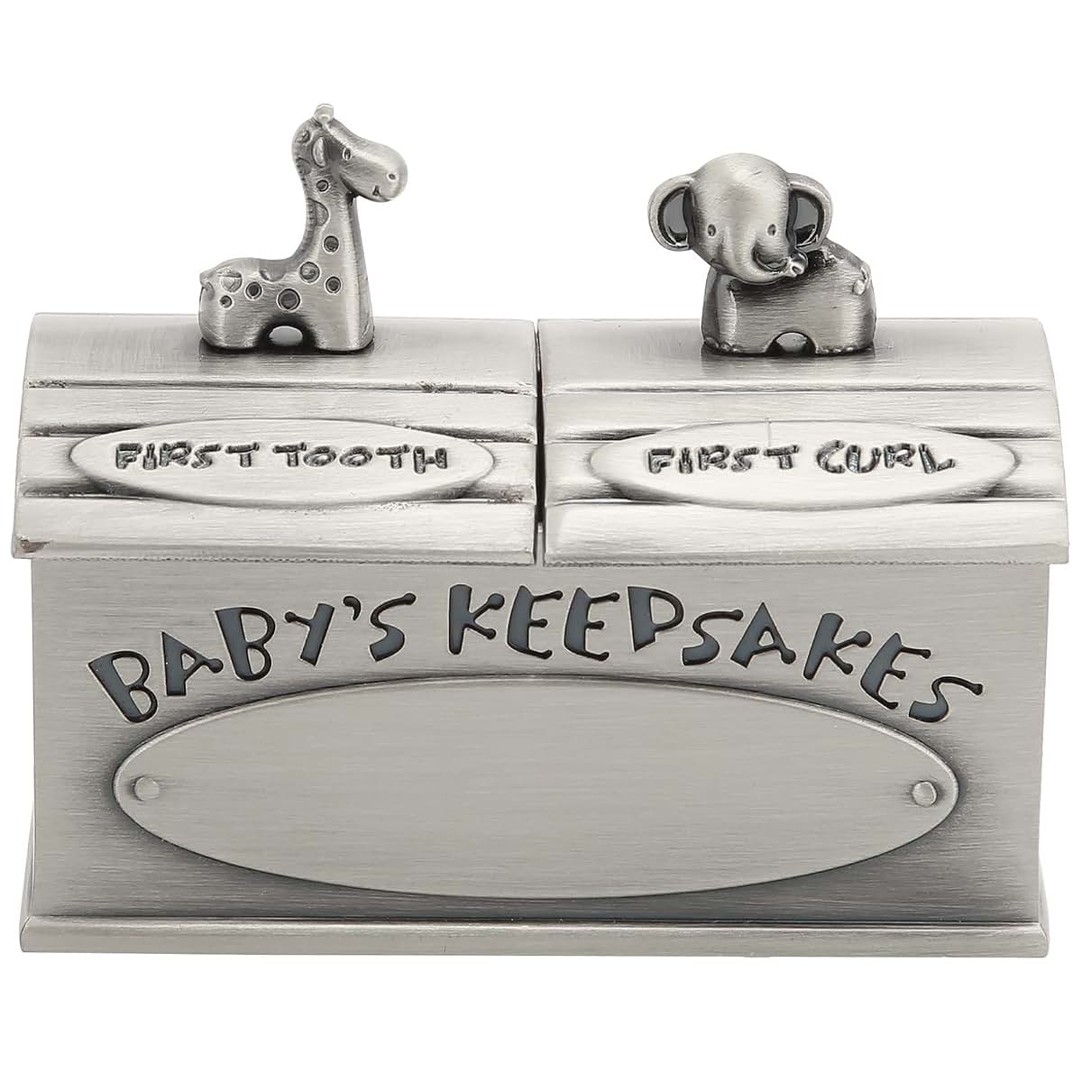 Kukyller Baby Keepsake Box Silver Tooth Box Baby First Tooth and Curl Keepsake Box Tooth Holder First Haircut Keepsake