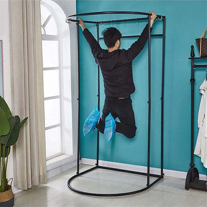 Freestanding Movable Fitting Room with Shade Curtain