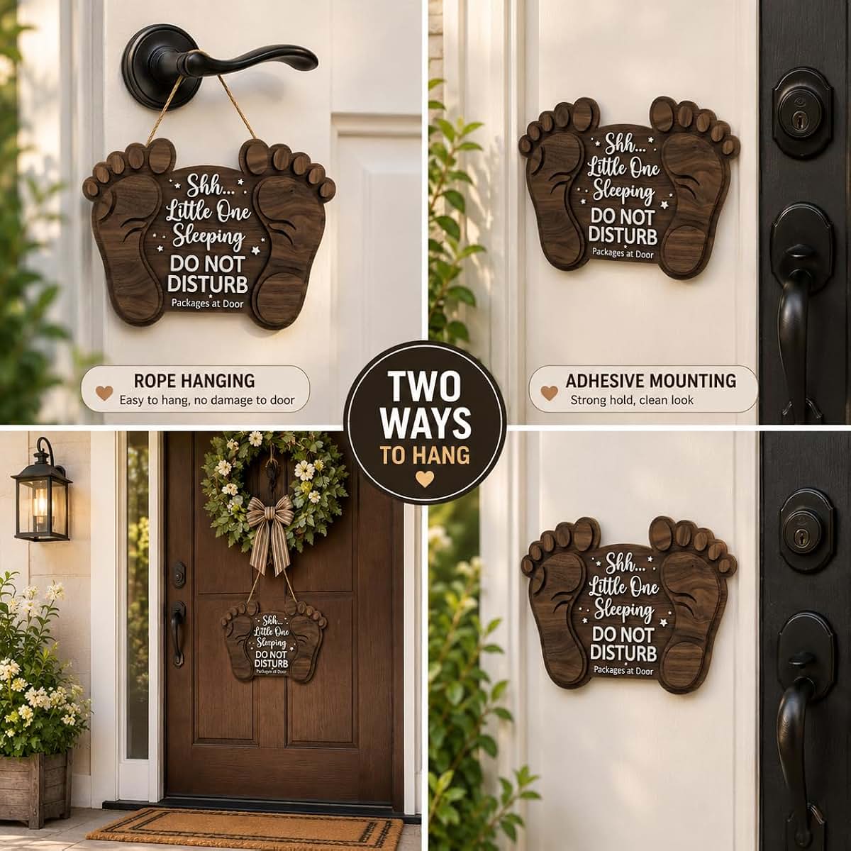 XJYHDY Baby Sleeping Sign for Front Door