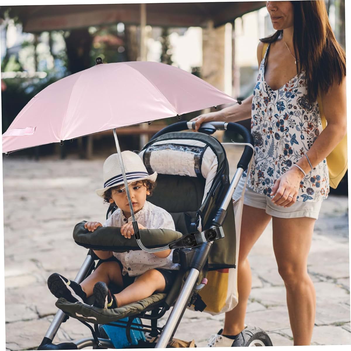 Stroller Umbrella Sunshade Canopy Pink