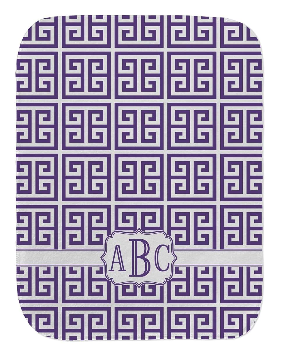Baby Milano Personalized Greek Key Burp Cloth With Monogram