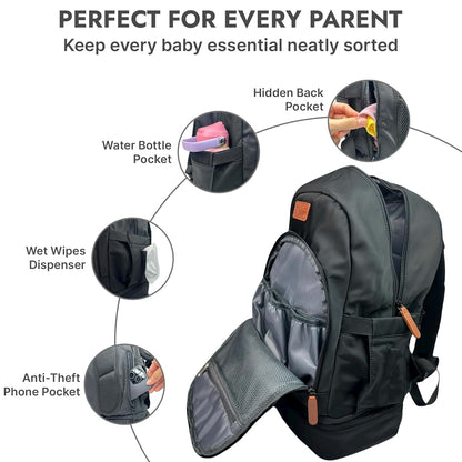 Embur Diaper Bag Backpack With Detachable Insulated Cooler (photo 4)