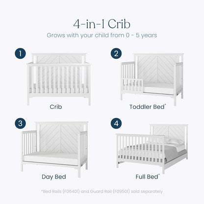 Child Craft Hampton Flat Top 4-in-1 Convertible Crib