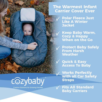 Cozy Cover Premium Infant Car Seat Cover with Polar Fleece