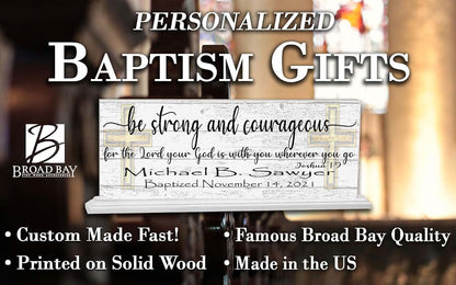 Broad Bay Personalized Baptism Gift Plaque And Baby Birth Keepsake