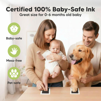 Inkless Baby Handprint Kit - Mess Free - Jet Black