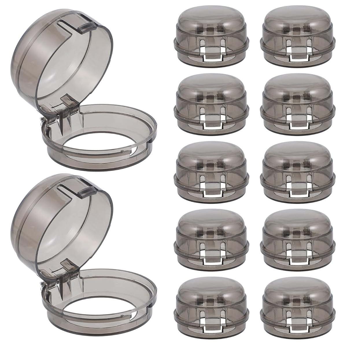 Homoyoyo 12-Pack Stove Knob Safety Covers, Black Plastic Guard for Gas Stoves