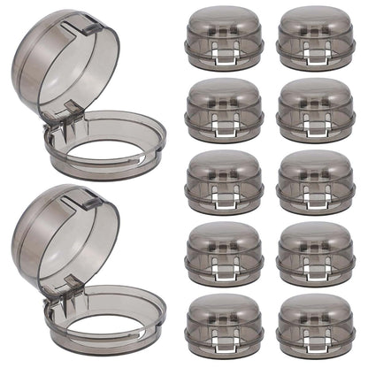 Homoyoyo 12-Pack Stove Knob Safety Covers, Black Plastic Guard for Gas Stoves