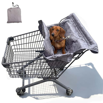 Suaetiai Portable Dog Shopping Cart Cover – Soft Fabric Hammock for Pets