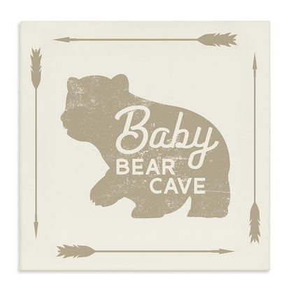 Stupell Industries Baby Bear Cave Canvas Art