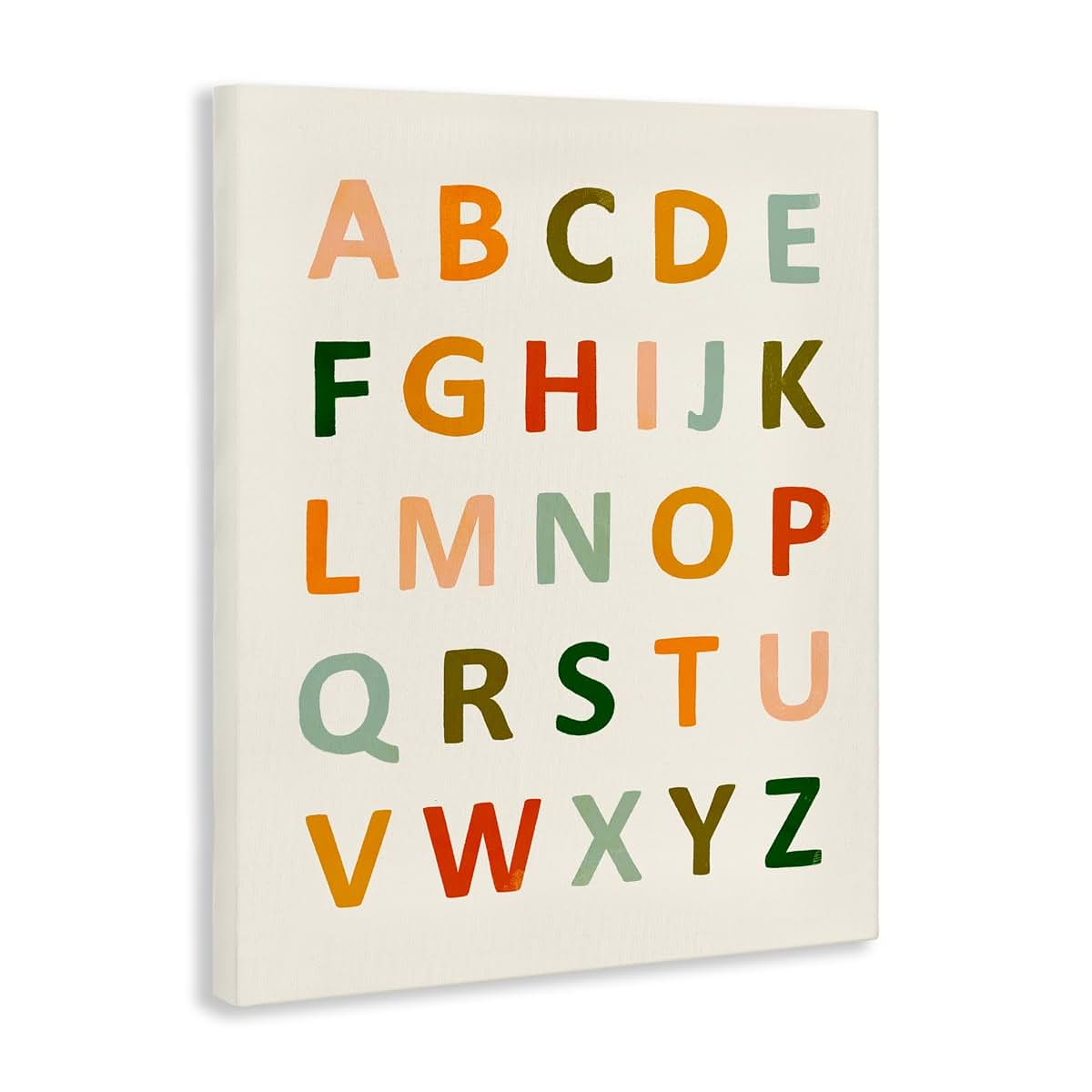 Stupell Industries ABC Letter Chart, 24 x 30 Inch Canvas Wall Art