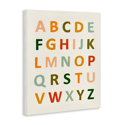 Stupell Industries ABC Letter Chart, 24 x 30 Inch Canvas Wall Art