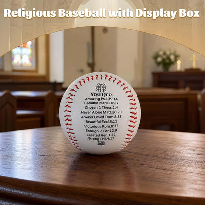Danquanuan Personalized Baseball Gifts Include Baseball & Display Box, Religious First Communion Gifts, Inspirational