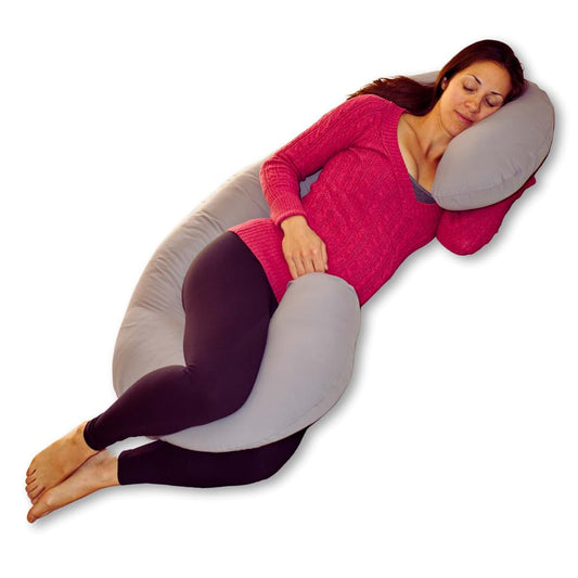 The Daisy Bee New Microfiber Zippered Replacement Maternity Body Pillow Cover (Grey)